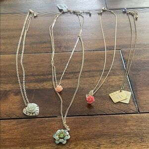 Bundle of 4 stackable fashion necklaces with pendants from Urban Outfitters